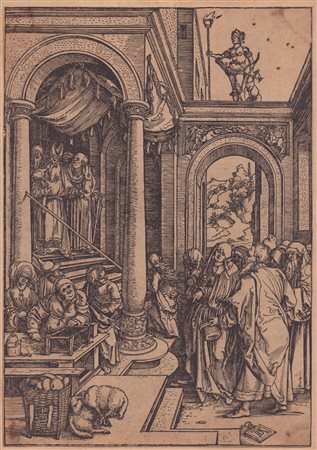 Albrecht Dürer (1471 - 1528) La Presentazione di Maria al Tempio Xilografia,...