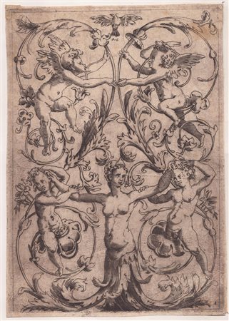 Agostino Veneziano (Agostino dei Musi) (ca. 1490 - ca. 1536) Pannello...