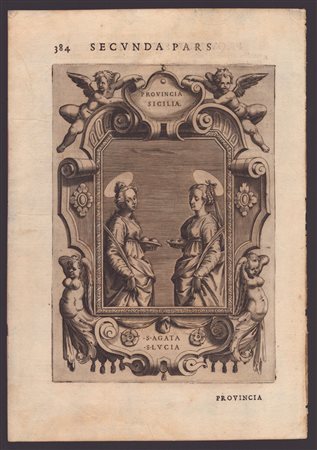 Agostino Carracci (1557 - 1602) Le Sante Agata e Lucia (Provincia di Sicilia)...