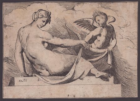 Odoardo Fialetti (1573 - 1638) Venere e Cupido da Pordenone. Dalla serie di...