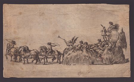 Remigio Cantagallina (attribuito a) (c.1582 - 1656) Processione con mostri...