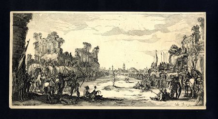 Jacques Callot (1592 - 1635) Il martirio di S. Sebastiano Acquaforte, 319 x...