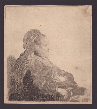 Rembrandt van Rijn (Leiden, 1606 - Amsterdam, 1669) La madre dell'artista...