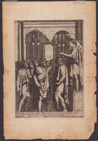 Matteo Piccioni (Ancona, ca. 1615 - Roma, 1671) Traiano prometto la pace ai...