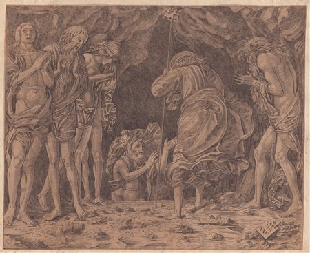 ANDREA MANTEGNA (after) (1431 - 1506) Discesa al Limbo anonimo incisore del...