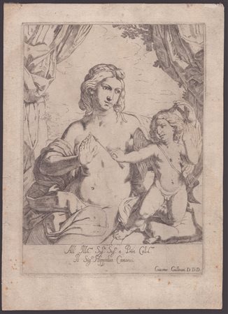 Giacomo Gallinari (1676 - 1685 fl.) Venere e Amore Acquaforte, 286 x 208 mm...