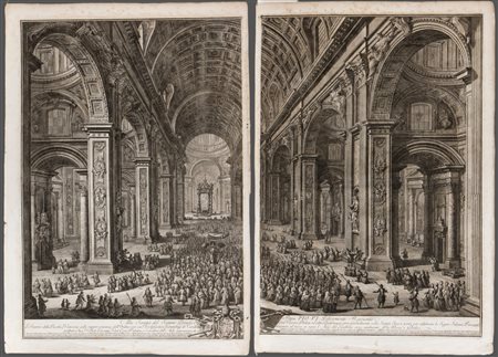 Giuseppe Vasi (1710 - 1782) L'Interno della Basilica Vaticana... 1775...