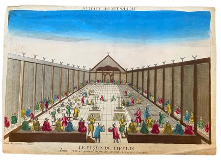 Le Festin de Tifflis donne par le grand visir au grand caire en Turquie 1777...