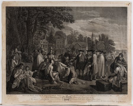 John Hall (1739 - 1797) William Penn's Treaty with Indians, when he founded...