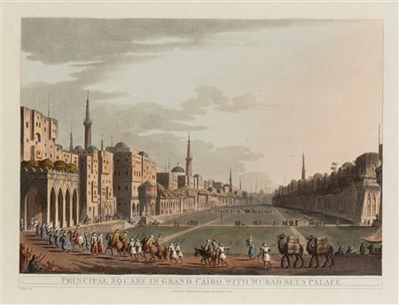 Thomas Milton (1743 - 1827) Principal Square in Grand Cairo, with Murad Bey's...