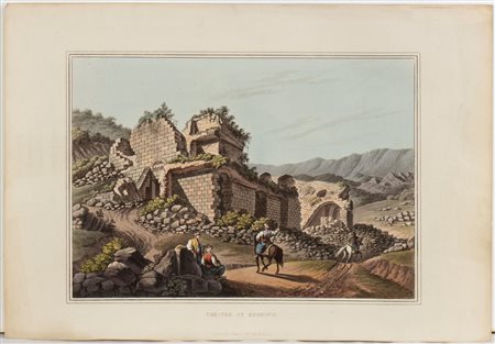 Thomas Milton (1743 - 1827) Theatre at Ephesus da Luigi Mayer. Acquaforte e...