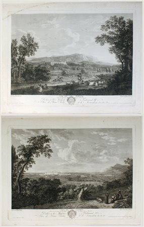 Georg Abraham Hackert (Prenzlau, 1755 - Firenze, 1805) Vue de Caserte Vue de...