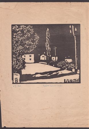 Giovanni Giacometti (1868 - 1933) La notte 1921 Xilografia, 200 x 230 mm...