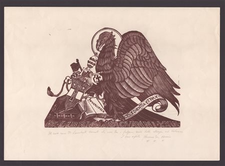 Bruno Marsili (Bruno da Osimo) (1888 - 1962) Ex Libris di S.S. Giovanni XXIII...