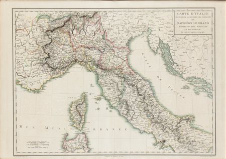 Carte d'Italie pour servir à l'histoire des campagnes de Napoléon le Grand......