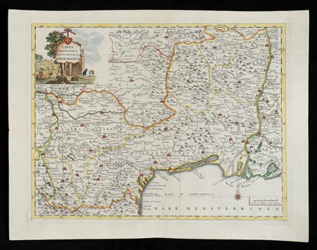 Guillaume de l'Isle (1675-1726) Carta geografica del Governo della Linguadoca...