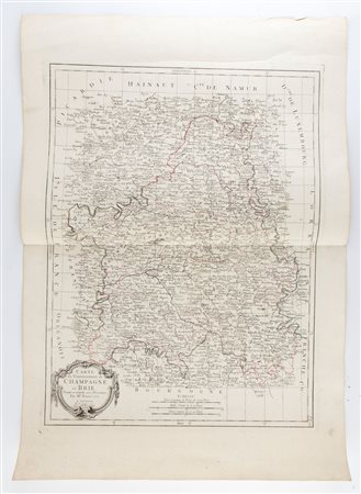 Carte de Gouvernement de Champagne et Brie 1776 Acquaforte e bulino, 790 x...