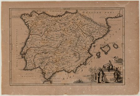 Christoph Cellarius (1634 - 1707) Hispania Antiqua Acquaforte e bulino, 255 x...