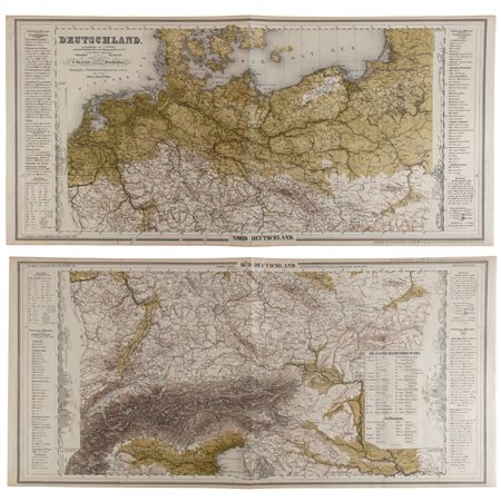 Emil von Sydow (1812 - 1873, ) Deutschland 1850 Litografia, 372 x 790 mm ca....