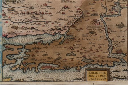 Abraham Ortelius (1527 - 1598) Zarae et Sebenici descriptio Bulino, 150 x 240...