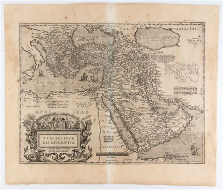 Abraham Ortelius (1527 - 1598) Turcici Imperii Descriptio Bulino e...