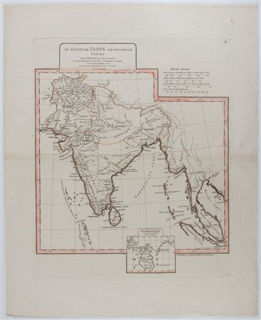 Jean-Baptiste d'Anville (1697 - 1782) Ad Antiquam Indiae Geographiam Tabula...