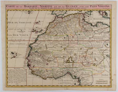 Henri Abraham Chatelain (1684 - 1743) Carte de la Barbarie Nigritie et de la...