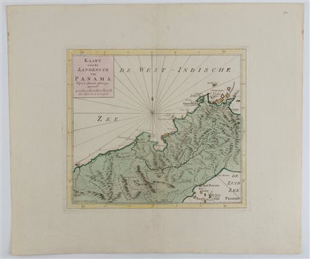 Isaak Tirion (Utrecht, 1705 - Amsterdam, 1765) Kaart van de landengte van...