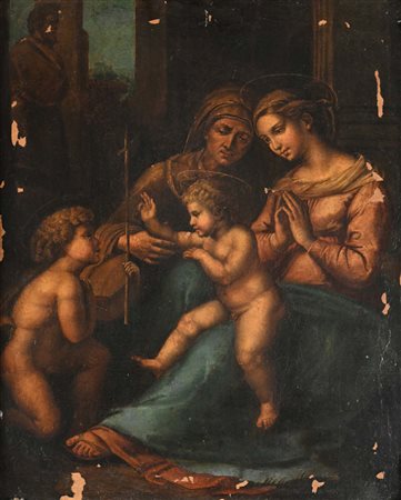 Raffaello Sanzio (copia da) Urbino 1483-Roma 1520 Madonna del Divino Amore...