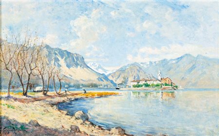 Giovanni Cappa Legora Torino 1887-Stresa 1980 Mattino fine ottobre dall'isola...