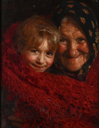 Gaetano Bellei Modena 1857-Modena 1922 La cocca della nonna Firmato in alto a...