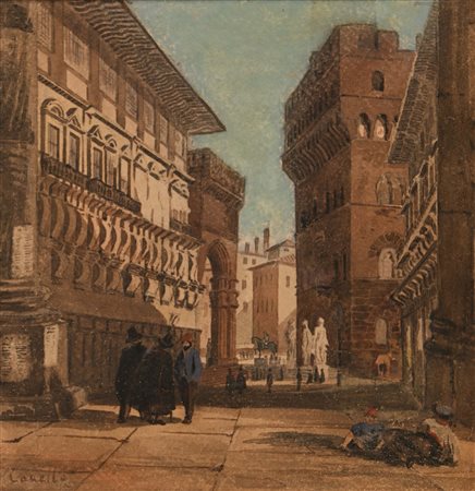 Giuseppe II Canella Venezia 1837-Padova 1913 Scorcio di Città Firmato in...