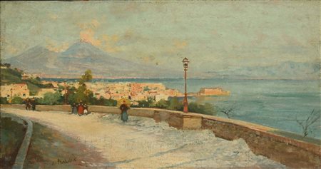 Attilio Pratella Lugo 1856-Napoli 1949 Napoli - Panorama da Via Tasso Firmato...