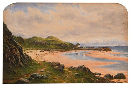 Waller Hugh Paton Dunfermline 1828-Edimburgo 1895 La Spiaggia Firmato in...