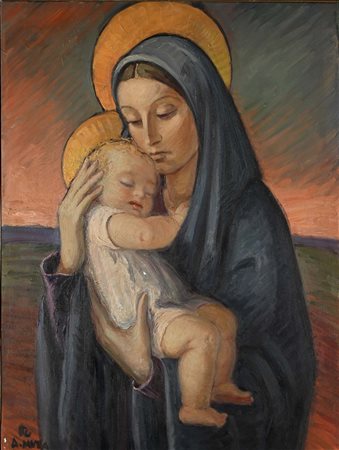 Antonio Mura Aritzo (Nu) 1902-Firenze 1972 Madonna con Bambino Firmato e...