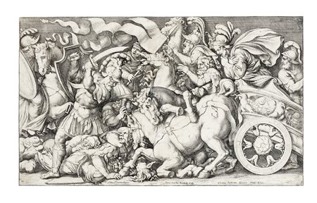 Pietro Santi Bartoli, Scena di battaglia. Roma: Giacinto Paribeni, 1660 ca....