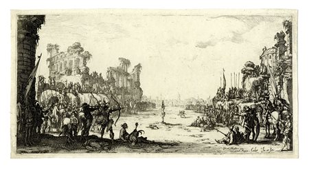 Jacques Callot, Il martirio di San Sebastiano. 1631-1633 [tiratura XVIII...