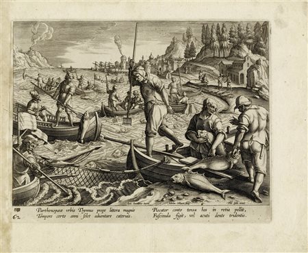 Jan Van der Straet (detto Stradano) [da], La pesca del tonno. Antwerp: Phls...