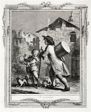 Giovanni Volpato, Il giocolare. Venezia: Niccolò Cavalli, 1765 ca. Acquaforte...