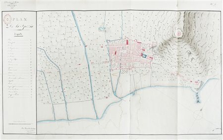 Hyacinthe Boucher de Morlaincourt, Plan de La Spezzia. Vu, Genes le 20 Avril...