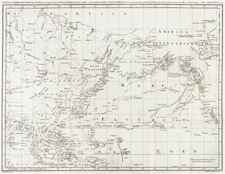 John Meares Gaetano Vascellini, Carta del Mar Pacifico del Nord che comprende...