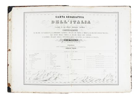 Achille Paris, Carta geografica dell’Italia secondo la sua attuale divisione...