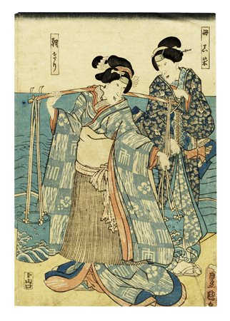 Utagawa Kunisada I (Toyokuni III), Arashi Koroku V nel ruolo della Madre...