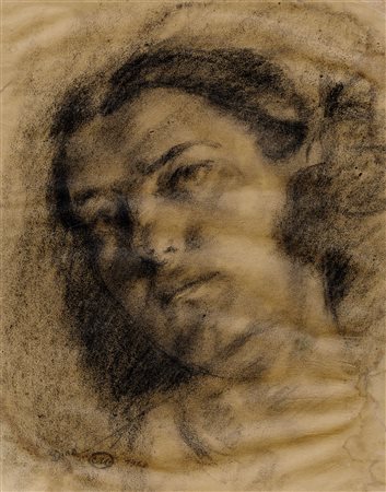 Aristide Maillol, Dina (Vierny). 1941. Carboncino su carta tabacco. mm...