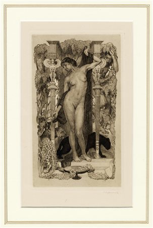 Sigmund Lipinsky, Circe. 1923. Acquaforte, bulino e ago. mm 239x144. Foglio:...