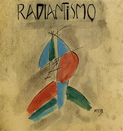 Anonimo futurista, Radiantismo. Anni '30 del XX secolo. Acquerello, penna e...