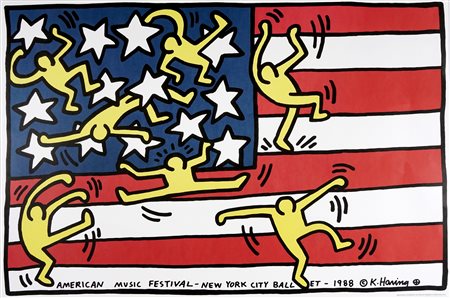 Keith Haring [da], American music festival - New York City ballet. Post 1988....