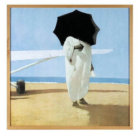 Julio Larraz, The Poet King. 2007. Offset. mm 687x687 (visibile). Firmato a...