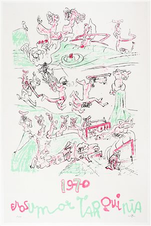 Roberto Antonio Sebastian Matta, Eros Humor Tarquinia. 1970. Serigrafia a 3...