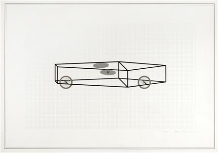 Gianni Piacentino, Senza titolo (Vehicles sculptures). 1971. Litografia. mm...